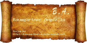 Baumgartner Angéla névjegykártya